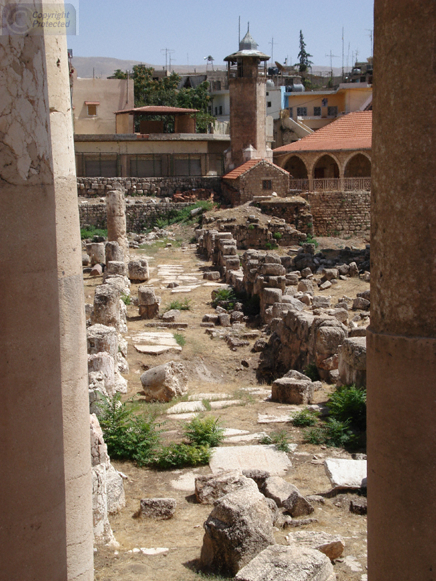 Town of Baalbek next to Roman Temple to Venus